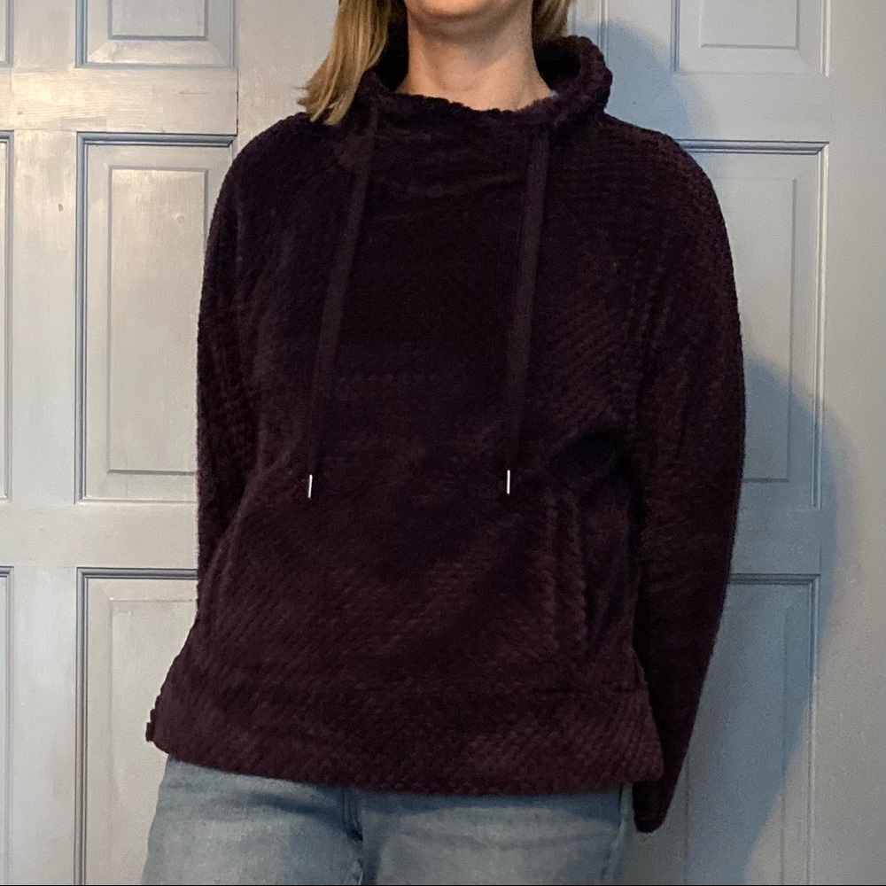 Purple chenille cowlneck NWOT